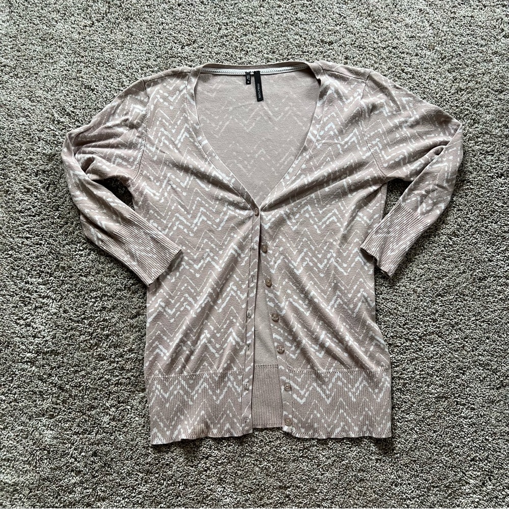 3/4 sleeve Chevron Cardigan